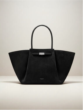 DeMellier Black Suede Tote-Shoulder Bag “NEW YORK”